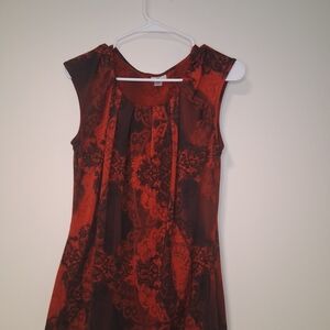 Worthington Red And Black Paisley Top